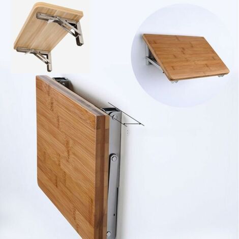 LaBlanc - Staffa pieghevole da 350 mm, supporto per consolle pieghevole in acciaio inox, staffa per mensola a muro (2 pezzi con viti di fissaggio) (1/4)