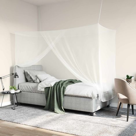 Teenpull – Moskito-Netz für Bett 156 Maschen 3 pcs Weiß Polyester (1/5)