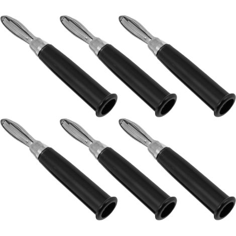 Connecteur Banane 4mm x20, Fiche Croisée en Cuivre pour Câble Enceinte, Lot Kit Noir (1/5)