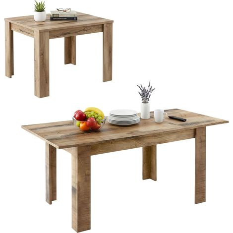 Dmora Mesa de comedor extensible, Made in Italy, Mesa moderna con extensiones, Consola extensible, 137 / 185x90h79 cm, Color arce, con embalaje reforzado