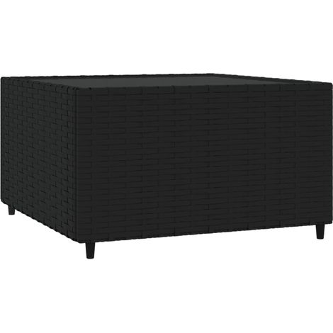 Maison Exclusive - Garten-Couchtisch Quadratisch Schwarz 50x50x30