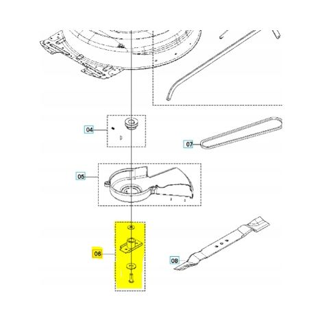 Adaptateur de couteau Husqvarna LC151/S, LB256SP