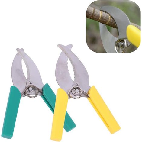 Kit de 2 outils pour l'écorçage - Outils de greffage professionnels - Sécateur - Pince à écorcer - Pince à écorcer pour l'horticulture et les arbres - Kit de 2 outils (1/5)