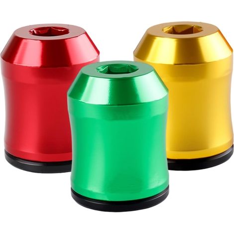 Aimant magnétique puissant en alliage d'aluminium haute dureté et démagnétisant, avec poignée hexagonale 6,35 et anneau magnétique pour perceuse électrique (lot de 3). (1/5)