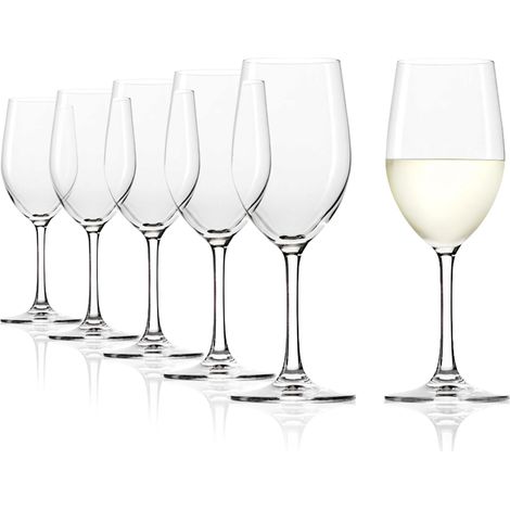 Verres à Vin Blanc Classic Lot de 6, 305ml – Verres en Cristal Robustes Idéaux pour les Vins Blancs (1/5)
