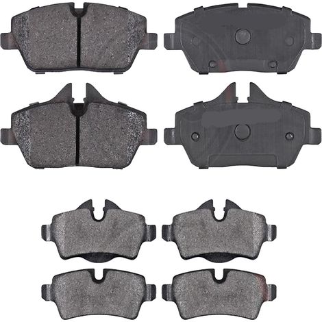 KIT PASTIGLIE FRENO ANTERIORI E POSTERIORI compatibile con NISSAN LEAF (ZE0) / PASTIGLIE FRENANTI AUTO OEM P 56 096,P 56 087 / SOSTITUZIONE DIRETTA / BASSA POLVERE / SILENZIOSO
