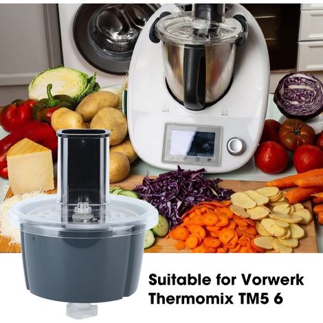 Ortviai Hachoir multifonction pour Thermomix TM5/TM6 – Disque à râper et trancher en acier inoxydable, ABS et acrylique (1/4)