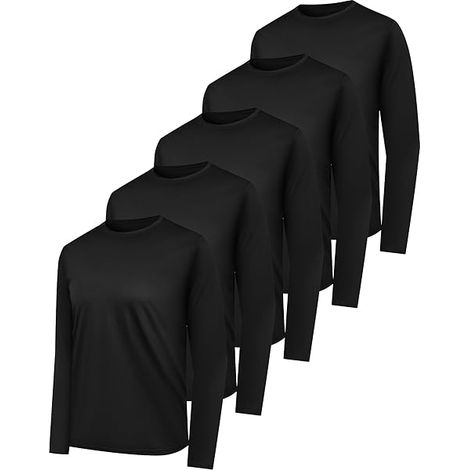 T Shirt Manches Longues - 100 % Polyester - Séchage Rapide - Protection Solaire - Pour Course Et Entraînement - 1 Pièce