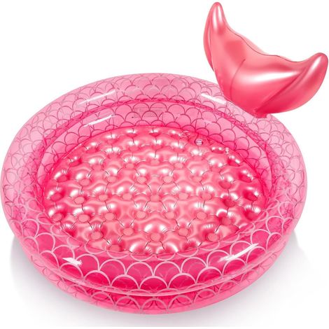 Piscina Gonfiabile Bambini PVC Rosa Sirena Ø 90 cm (1/4)