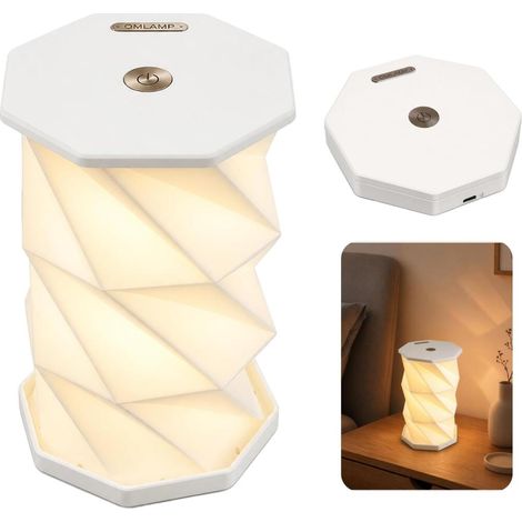 Joyan Lampe de Chevet Veilleuse LED Sans Fil dote de Batterie Rechargeable ABS Lampe de Table (1/5)
