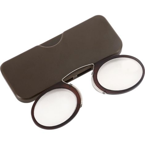 2 paires lunettes de lecture, ultra-minces type carte, avec pince-nez, adhésives pour téléphone portable, pour personnes âgées (1/5)