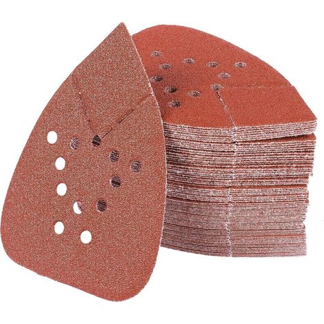 Schleifpapier Dreieck Klett 135x93mm 60 12 Trous 60 grits 80 Pieces (1/5)