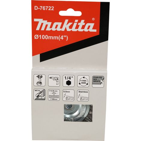 Brosse métallique Makita D-76722 1/4'' 100 mm