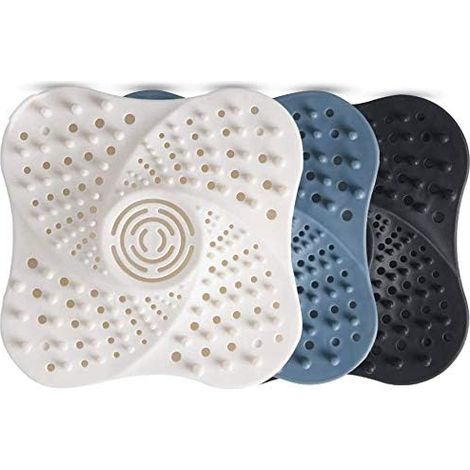 3-Pack Drain de Douche Attrape-Cheveux Filtre à Cheveux Filtre de Drainage Filtre de Baignoire Tube en Silicone Drain Attrape-Cheveux Bouchon Filtre avec Ventouse Salle de Bain (1/5)