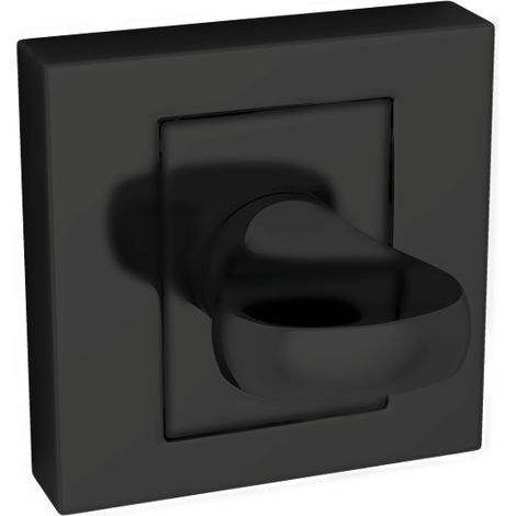 Schwarzes, kurzes, quadratisches Toilettenschild