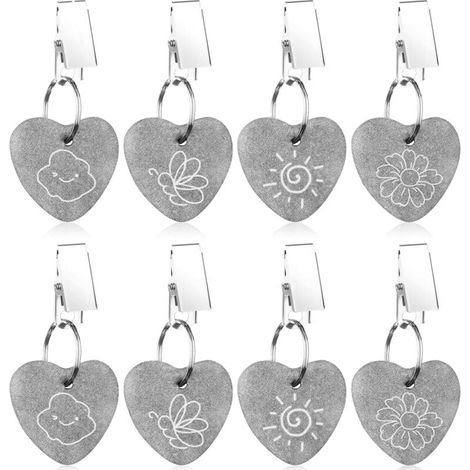 Pesas para manteles de exterior KZQ, paquete de 8 pinzas para manteles, ideales para picnics, fiestas y bodas. (1/4)