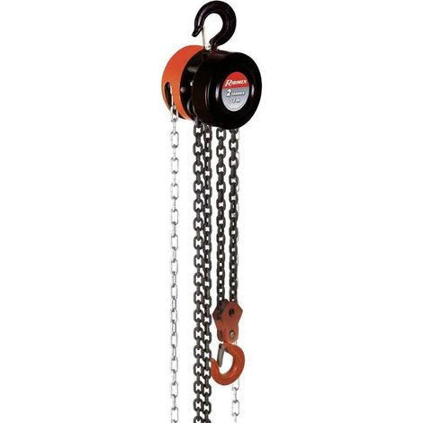 Palan à Chaîne 2 Tonnes - 13,3 kg - Crochet Pivotant - Cap. de Levage Élevée - Fiable - D-Work