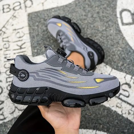 Chaussures de sécurité anti-écrasement et anti-perforation, chaussures de sécurité à lacets et boucle rotative, chaussures de sécurité respirantes pour le vol, chaussures de sécurité pour les sports e (1/5)