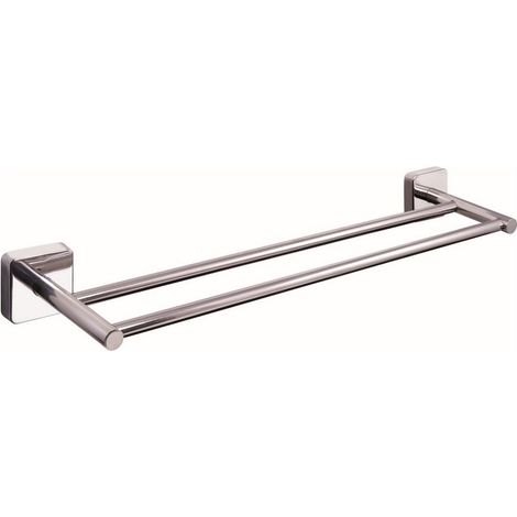 Portasalviette doppia barra 60cm in acciaio inox finitura lucida  CLODE-C kamalu