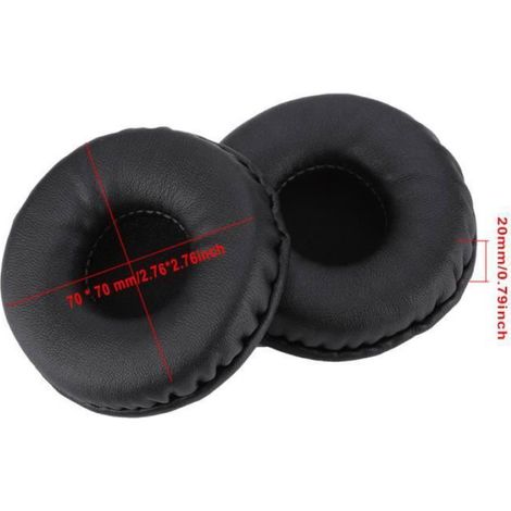 Coussinet Doreille - 70 mm - Universel - Noir - 1 Paire (1/4)