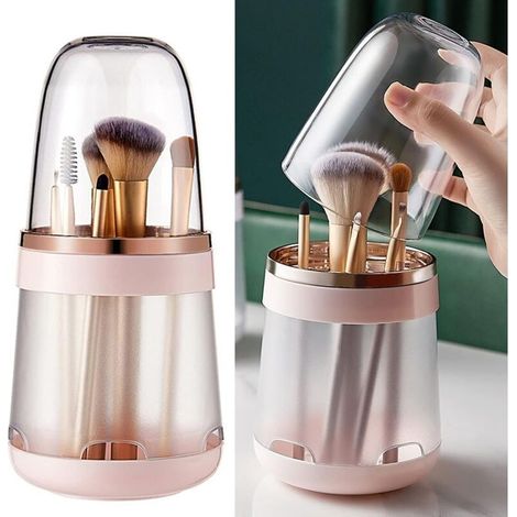 Trousse de rangement amovible pour pinceaux et produits cosmétiques, organisateur de maquillage pour dressing et salle de bain - (1/4)