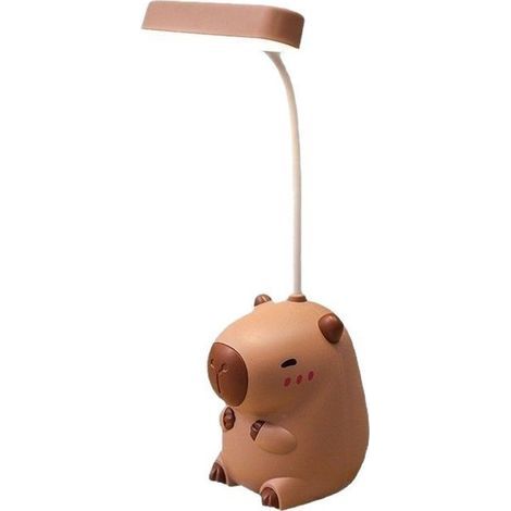 Capybara Longziming LED-Tischleuchte – LED-Tischleuchte – 360° schwenkbar – 1 Stück – Schlafzimmerlampe – Kinderzimmerlampe – Braun (1/5)