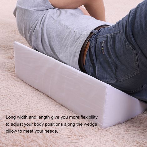 Coussin de soutien confortable en mousse pour surélever les jambes et soulager le dos et les lombaires (blanc) (1/5)
