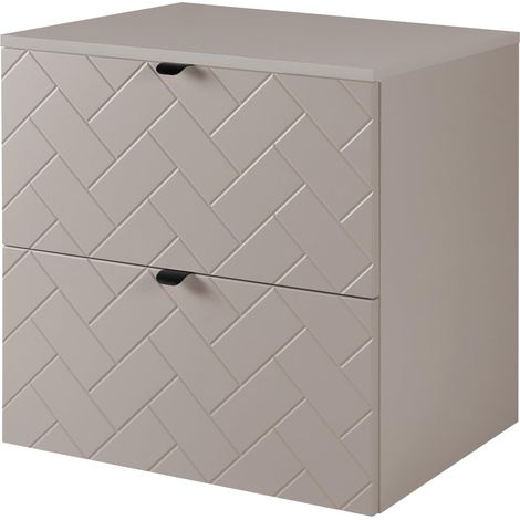 Mobile da bagno, Cashmere, 60 x 57 x 46 cm, Maniglie Nere (1/4)