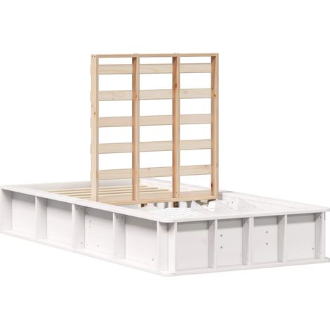 Maison Exclusive - Bettrahmen Weiß 100 x 200 cm Massives Kiefernh