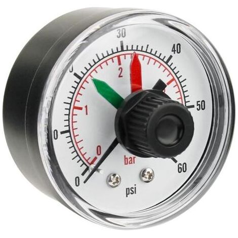 Hayward ECX2712B1 Axial-Manometer – Für Sandpumpen und Whirlpools – mit Schwenkanzeige (1/5)