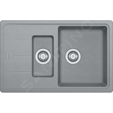 Franke Basis - Évier en fragranit BFG 651-78, 780x500 mm, pierre grise 114.0285.224 (1/4)