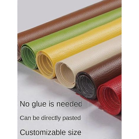 HOXILEELEO - Cuir autocollant pour la réparation de canapés, meubles, tables, chaises, housses de siège, chaussures, similicuir PU blanc 50 x 137 cm (1/3)