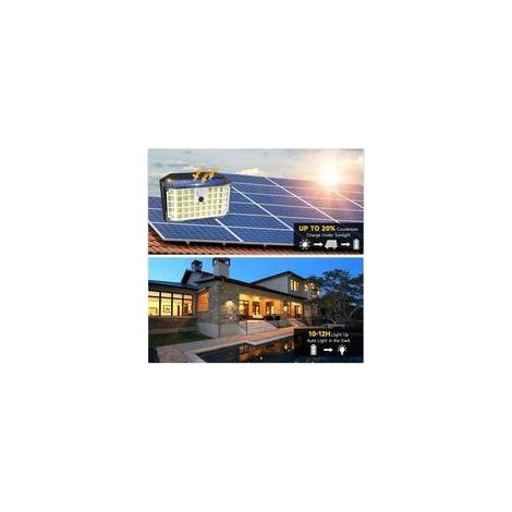 Lampe Solaire Exterieur, Lot de 2 Lumiere Solaire Exterieur avec Détecteur de Mouvement, 176LED Spot Solaire IP65 Etanche Lampe Solaire pour Jardin, Garage, Patio (1/4)
