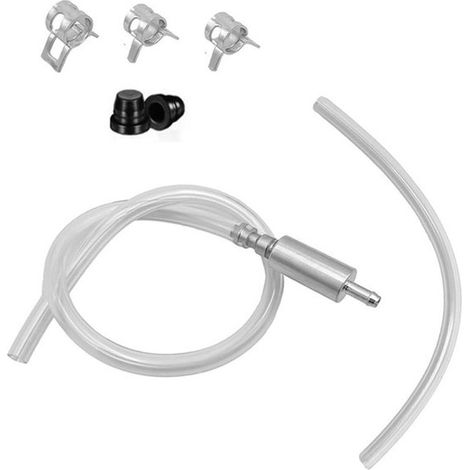 Kit de purge pour freins hydrauliques de moto : tuyau en PVC transparent résistant à l’huile, clapet anti-retour métallique avec 3 clips à ressort et 2 bouchons d’étanchéité. Outil pour la purge du li (1/2)