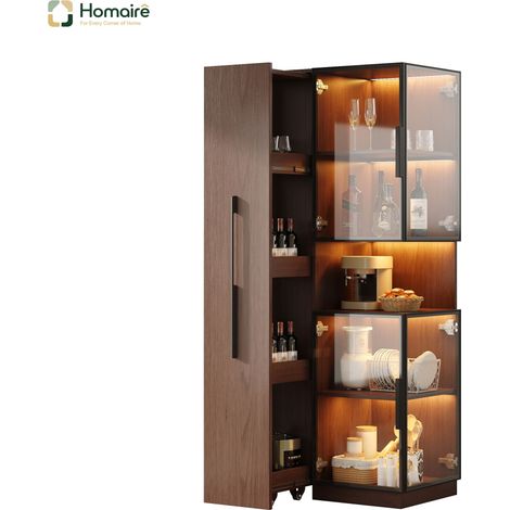 Bücherregal MDF Walnuss 70 x 38 x 160 cm HOMAIRE (1/5)