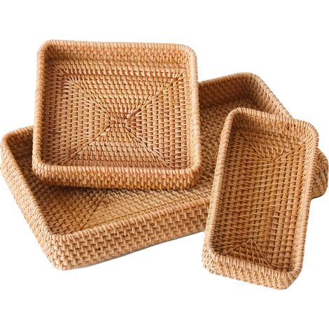 Aufbewahrungskorb, Bambusmaterial, vielseitiges Design, Set (1/2)