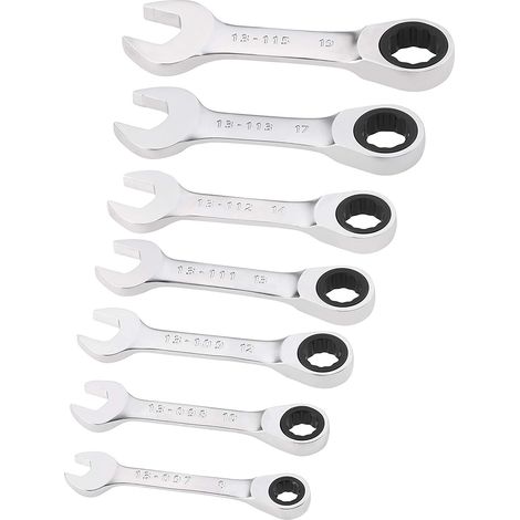 STANLEY FMMT82900-0 Set 7 Chiavi Combinate A Cricchetto Corte