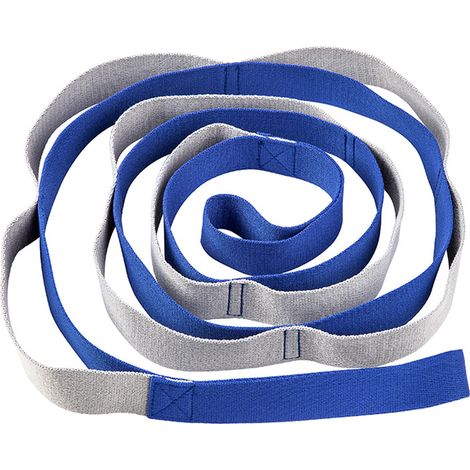 Sangle d'étirement multi-boucles pour le yoga, la danse et le Pilates, non élastique, bleue (1/4)