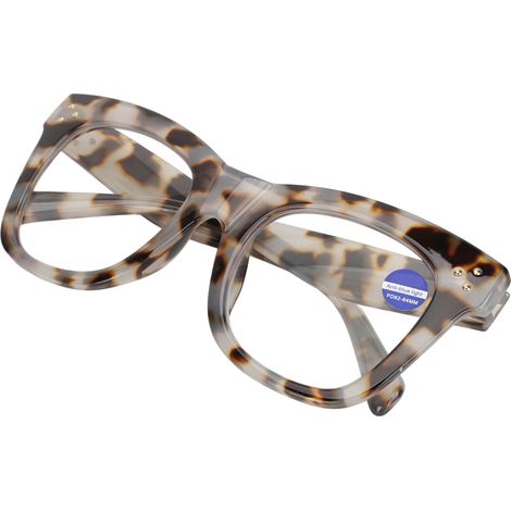 Lunettes de lecture anti-lumière bleue, style testudinarious, protection oculaire, charnière flexible, lunettes de jeu PC +150 Gris (1/5)