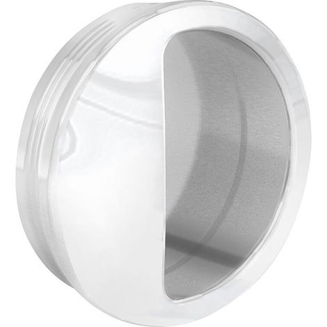 Slid'Up By Mantion – Poignée cuvette ronde 55 mm – Encastrable en plastique blanc – Pour porte coulissante – Diamètre de perçage 50 mm – Profondeur 11 mm