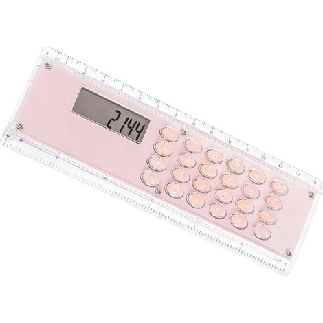 Règle fine à double échelle de 15 cm avec calculatrice numérique (1/5)