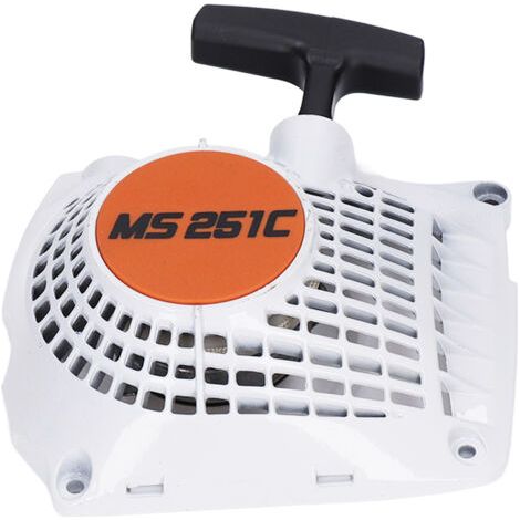 Ensemble de Démarrage pour Tronçonneuse MS251C Compatible Pièces de Rechange Lanceur Tendeur de Corde-KZQ