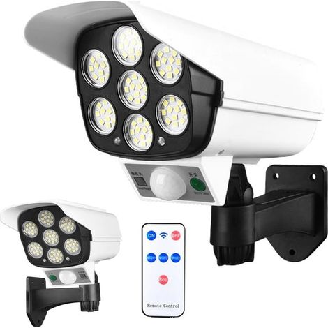 Fausse caméra de surveillance avec capteur - Caméra factice - Cellule solaire (1/3)