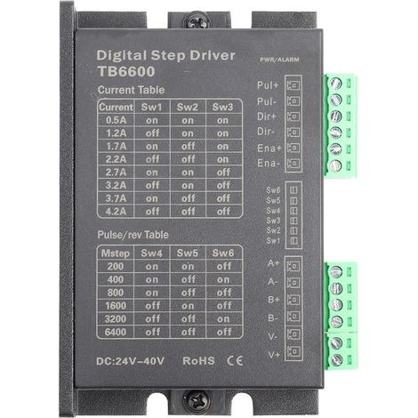 Pilote de moteur, contrôleur de moteurs bipolaires à grande torsion DC24-40V pour machine de gravure d'équipement laser NEMA 17/23 (1/5)