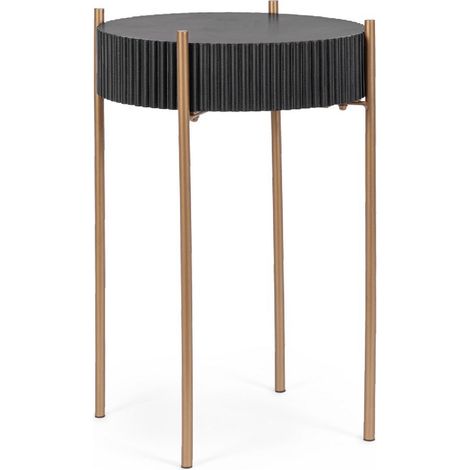 Tavolino darcy, piano in mdf verniciato, gambe in acciaio verniciate da assemblare Ø 40.5 x 64.5 cm (1/2)