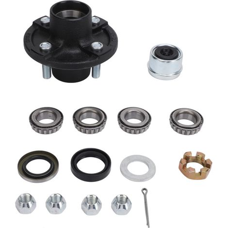 Kit de Moyeu de Remorque, Kit de Moyeu de Renvoi de Remorque 4 sur 4 Pouces, sécurité Améliorée, Roulement de élevé pour Broches Droites de Remorque de 2 000 LB 1 Po 1 à.