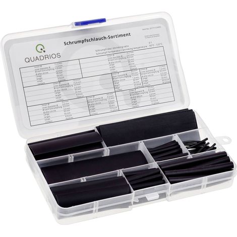Quadrios 201711CA002 Assortiment de gaines thermorétractables noir Taux de retreint:3:1 1 set S620212 (1/5)