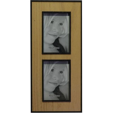 Portafoto muro legno budapest multiplo 2p rettangolare cm40,5x18,5x1,5