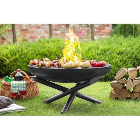 Plaque de barbecue acier inox pour braséro, poignées inclues, CookKing, 222389 (1/5)