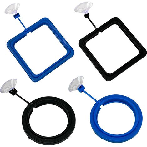 Distributeur Nourriture Poisson Aquarium,Lot de 4 Distributeur Nourriture Poisson,Accessoires pour Aquarium,pour Poissons Combattants, Tortues et Poissons Rouges (1/5)